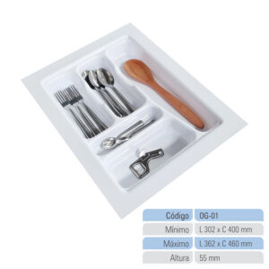 Organizador de Gaveta Porta Talheres Divisor de Talheres OG-01