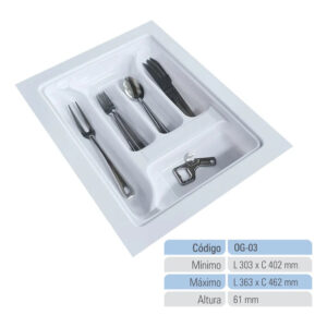 Organizador de Gaveta Porta Talheres Divisor de Talheres OG-03