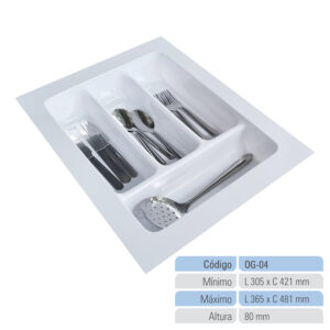 Organizador de Gaveta Porta Talheres Divisor de Talheres OG-04