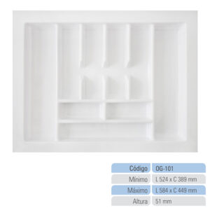 Organizador de Gaveta Porta Talheres Divisor de Talheres OG-101