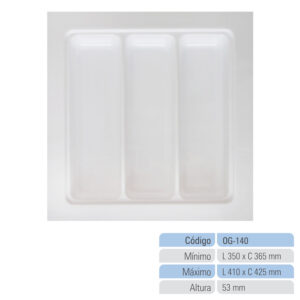 Organizador de Gaveta Porta Conchas Divisor de Talheres Organizador de Cozinha OG-140