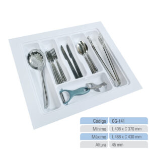 Organizador de Gaveta Porta Talheres Divisor de Talheres OG-141