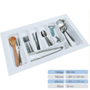 Organizador de Gaveta Porta Talheres Divisor de Talheres OG-144