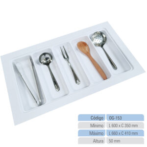 Organizador de Gaveta Porta Talheres Divisor de Talheres OG-153