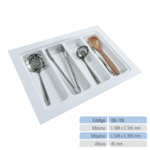 Organizador de Gaveta Porta Talheres Divisor de Talheres OG-155