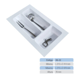 Organizador de Gaveta Porta Talheres Divisor de Talheres Organizador de Cozinha Og-22
