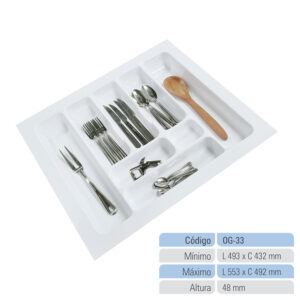 Organizador de Gaveta Porta Talheres Divisor de Talheres OG-33