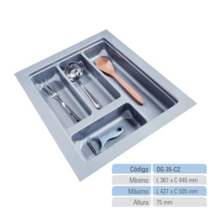 Organizador de Gaveta Porta Talheres Divisor de Talheres OG-35