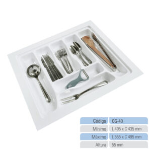 Organizador de Gaveta Porta Talheres Divisor de Talheres OG-40