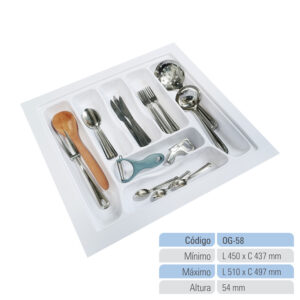 Organizador de Gaveta Porta Talheres Divisor de Talheres OG-58