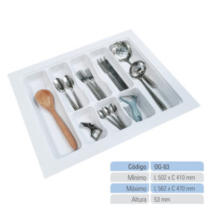 Organizador de Gaveta Porta Talheres Divisor de Talheres OG-83