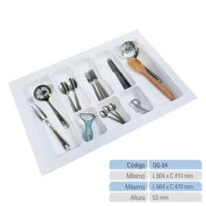 Organizador de Gaveta Porta Talheres Divisor de Talheres OG-84