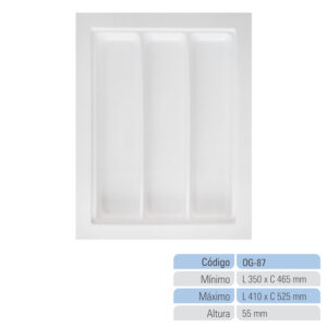 Organizador de Gaveta Porta Talheres Divisor de Talheres OG-87