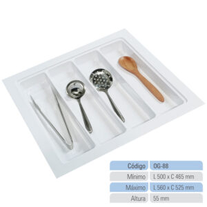 Organizador de Gaveta Porta Talheres Divisor de Talheres OG-88