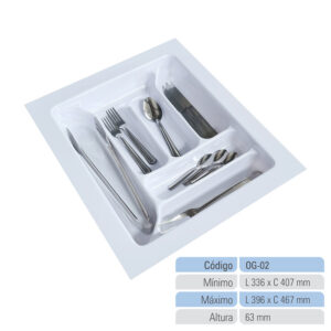 Organizador de Gaveta Porta Talheres Divisor de Talheres OG-02
